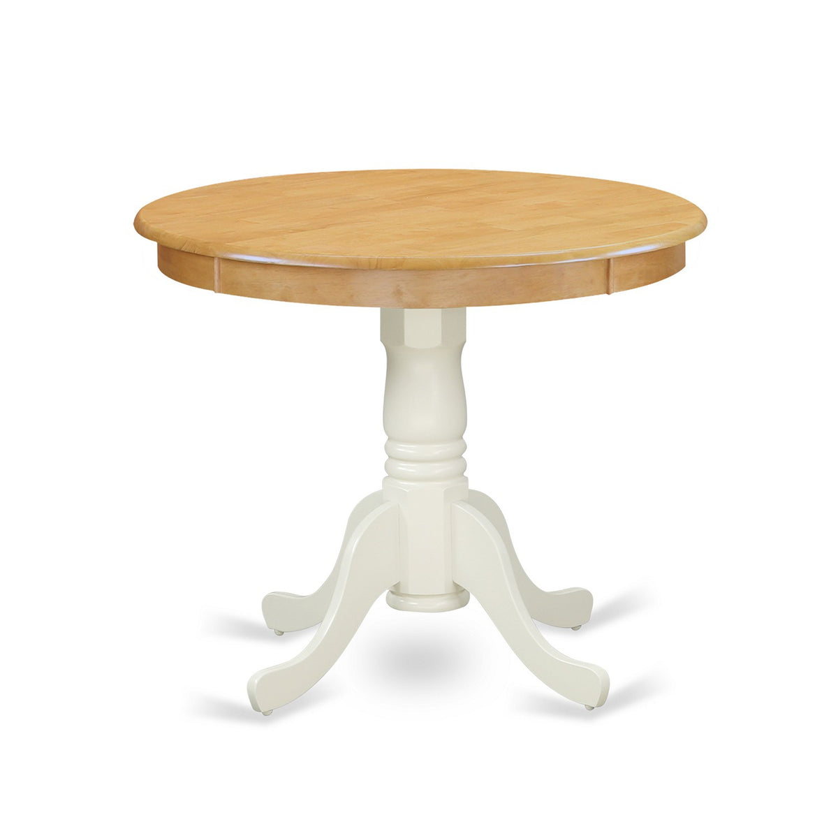 East West Furniture AST-NLW-TP - Mesa de cocina moderna y antigua, mesa de  comedor redonda con base de pedestal, 36 x 36 pulgadas, multicolor