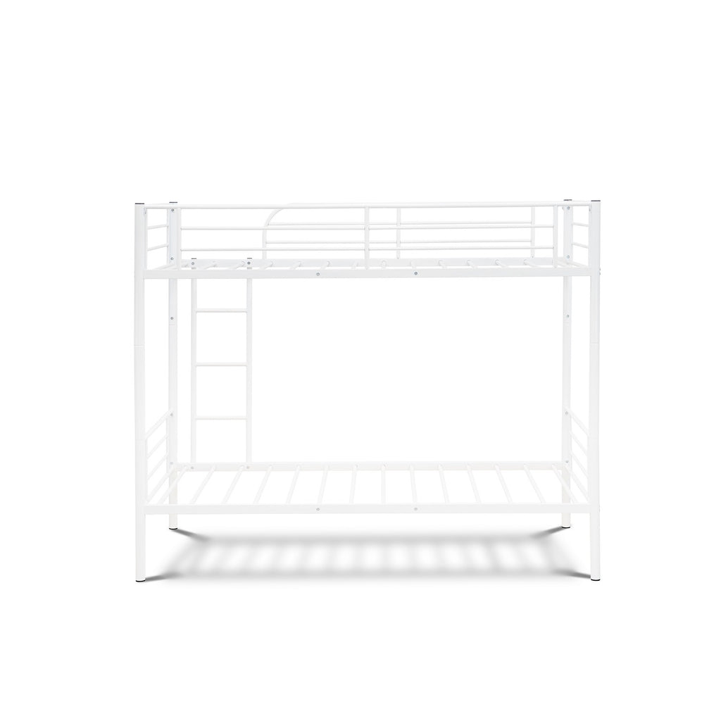 DAT0WHI Danbury Twin Bunk Bed in powder coating white color