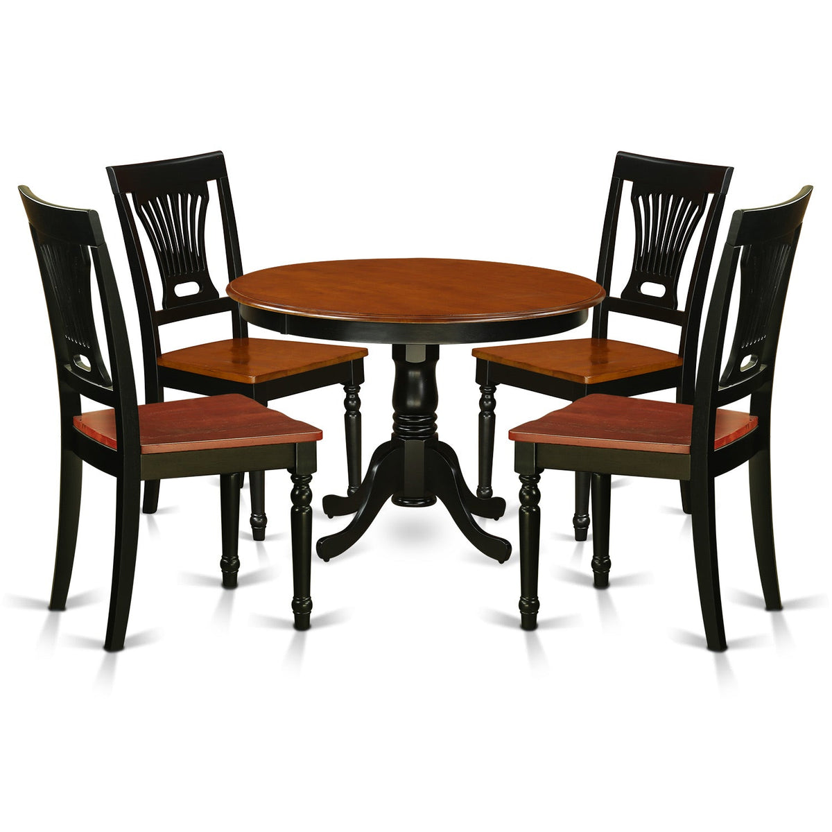 East West Furniture HLPL5-BCH-W 5 Piece Kitchen Table Set for 4