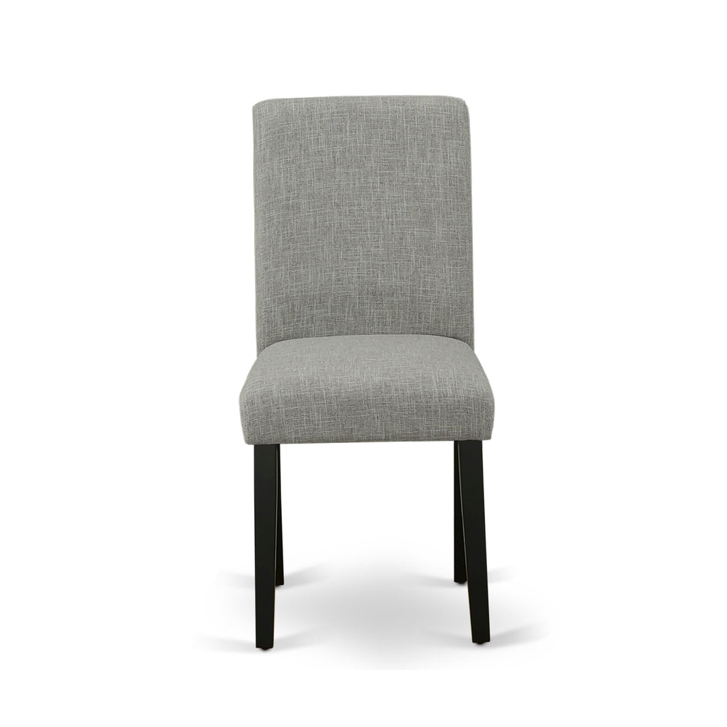 East West Furniture ABP1T06 Abbott Parson Dining Room Chairs - Shitake Linen Fabric Upholstered Chairs