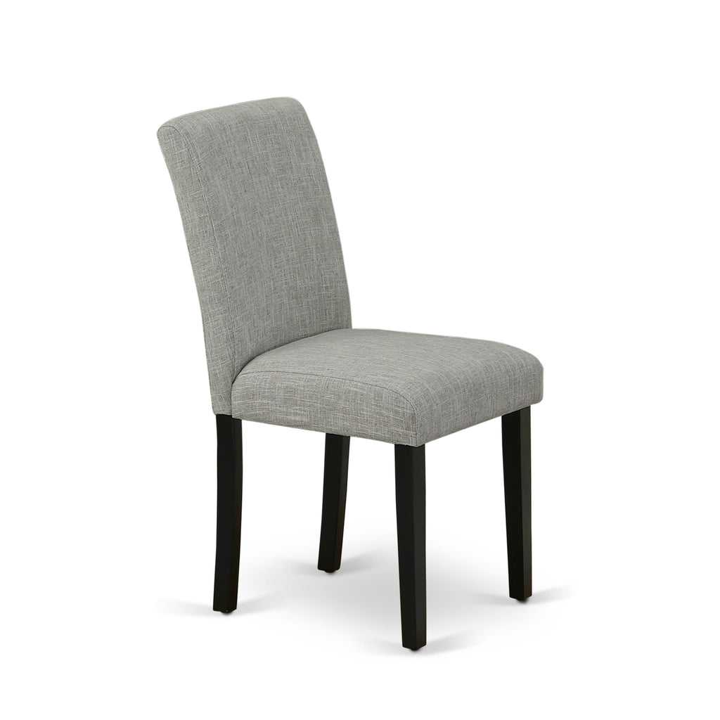 East West Furniture ABP1T06 Abbott Parson Dining Room Chairs - Shitake Linen Fabric Upholstered Chairs