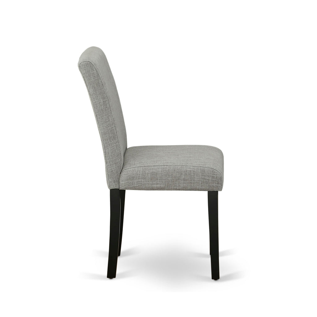East West Furniture ABP1T06 Abbott Parson Dining Room Chairs - Shitake Linen Fabric Upholstered Chairs