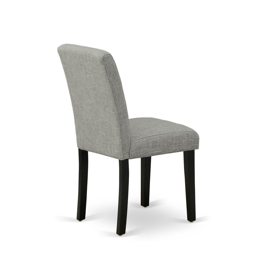 East West Furniture ABP1T06 Abbott Parson Dining Room Chairs - Shitake Linen Fabric Upholstered Chairs