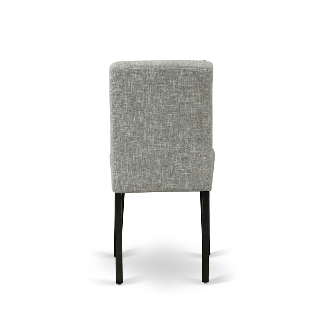 East West Furniture ABP1T06 Abbott Parson Dining Room Chairs - Shitake Linen Fabric Upholstered Chairs