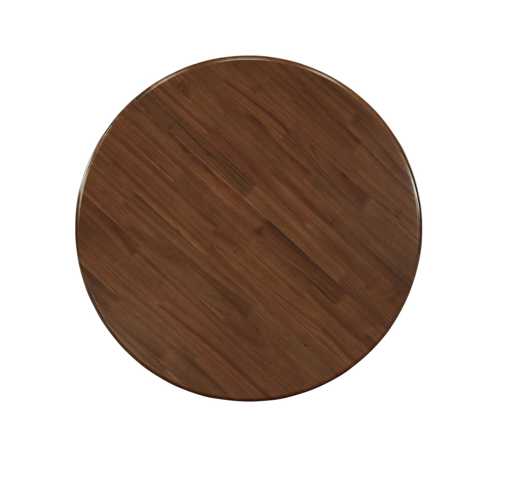East West Furniture ANLA5-AWA-05 5 Piece Dining Table Set for Small Spaces Contains a Round Kitchen Table with Pedestal and 4 Parson Chairs, 36x36 Inch, Antique Walnut