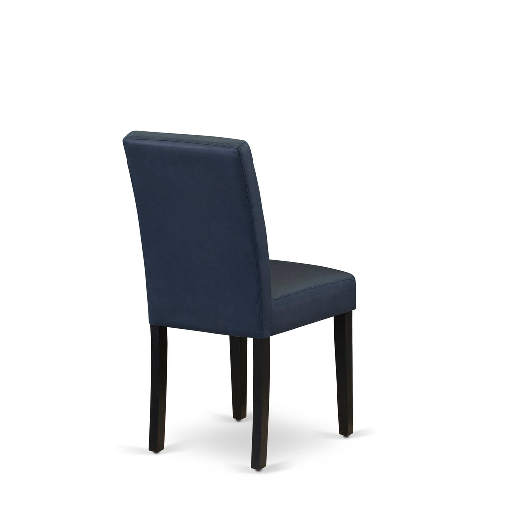 AUSTIN PARSONS CHAIRS- ASP1T09 - BLACK FINISHED LEG - DARK NAVY BLUE FAUX LEATHER