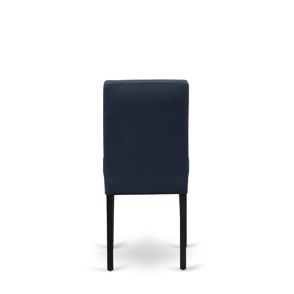 AUSTIN PARSONS CHAIRS- ASP1T09 - BLACK FINISHED LEG - DARK NAVY BLUE FAUX LEATHER