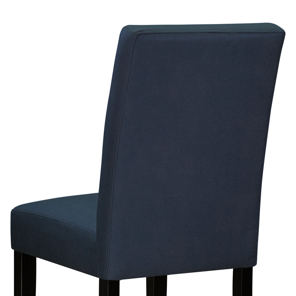 AUSTIN PARSONS CHAIRS- ASP1T09 - BLACK FINISHED LEG - DARK NAVY BLUE FAUX LEATHER