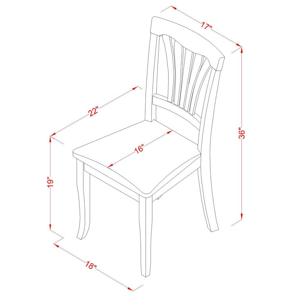 East West Furniture AVC-OAK-C Avon Kitchen Dining Chairs - Linen Fabric Upholstered Solid Wood Chairs