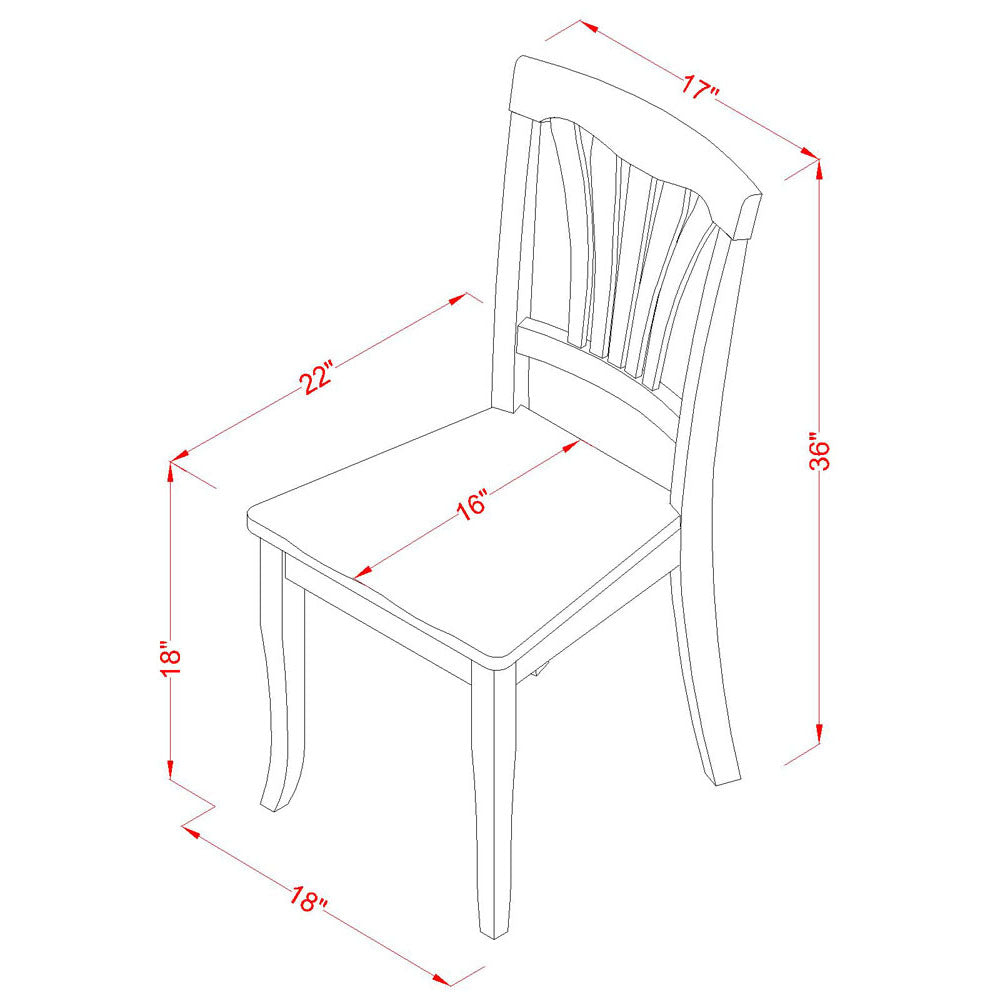 East West Furniture AVON5-WHI-W 5 Piece Dining Room Furniture Set Includes an Oval Wooden Table with Butterfly Leaf and 4 Kitchen Dining Chairs, 42x60 Inch, Buttermilk & Cherry