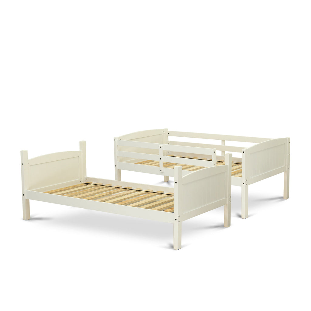 East West Furniture AYB-05-T Albury Twin Bunk Bed in White Finish