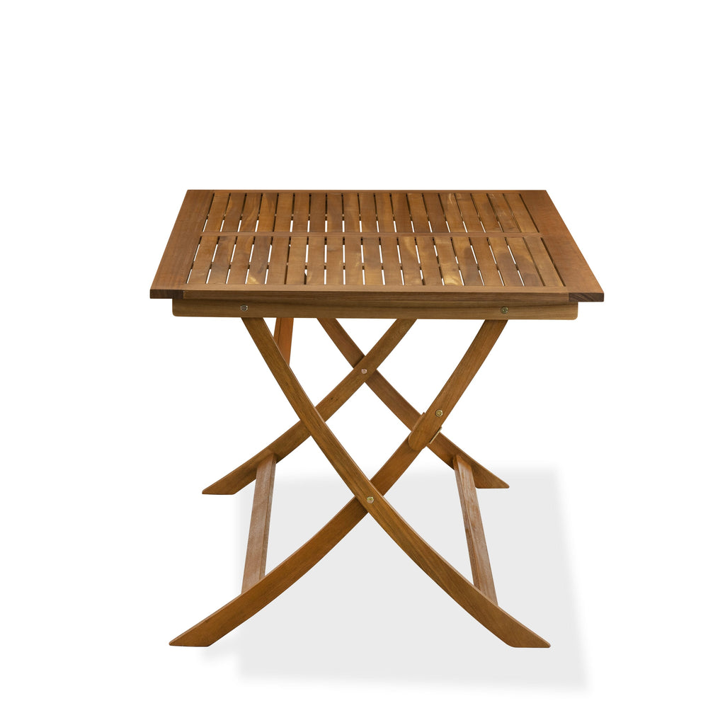 East West Furniture BAETFNA Avondale Wooden Folding Table Made of Acacia wood in Natural Oil finish