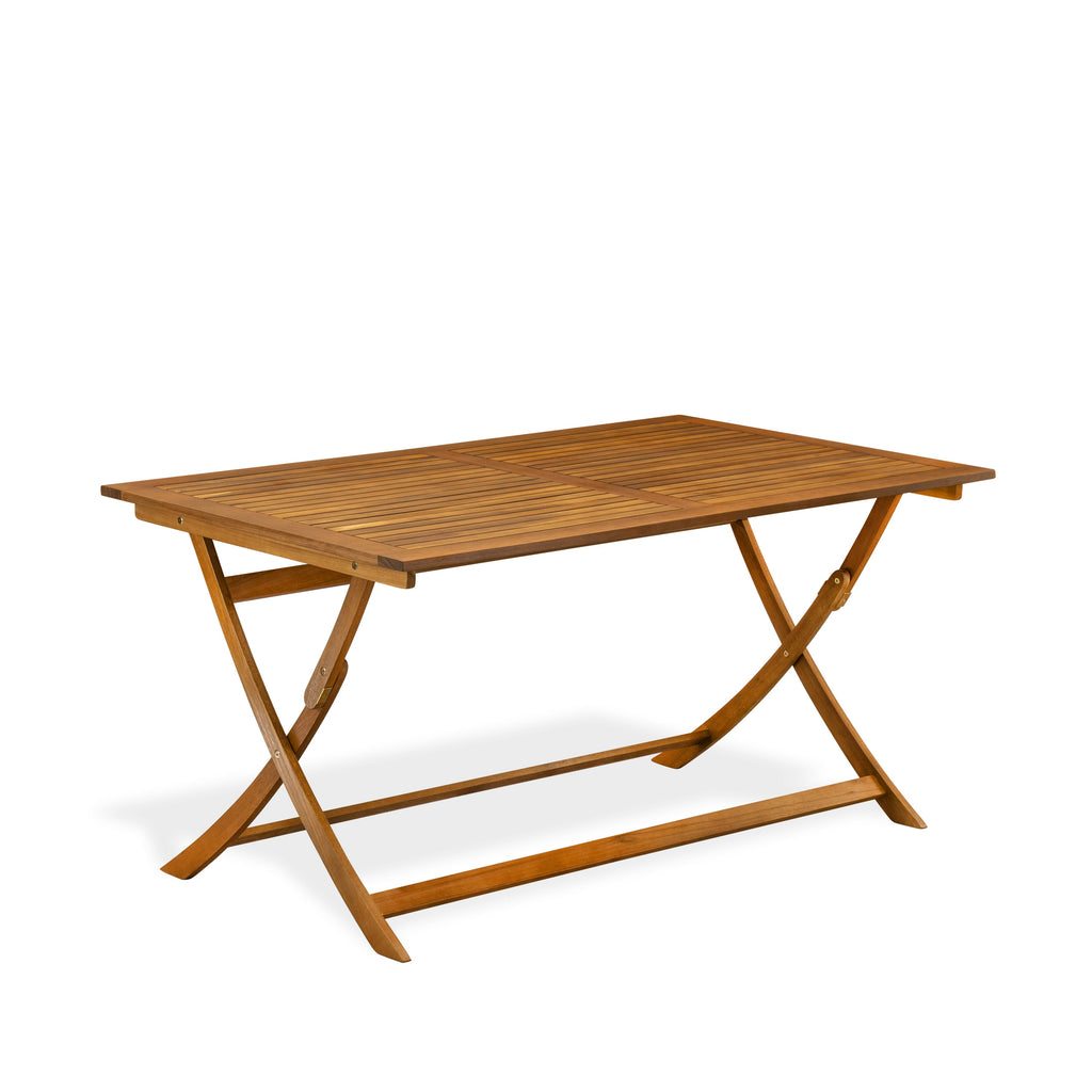 East West Furniture BAETFNA Avondale Wooden Folding Table Made of Acacia wood in Natural Oil finish