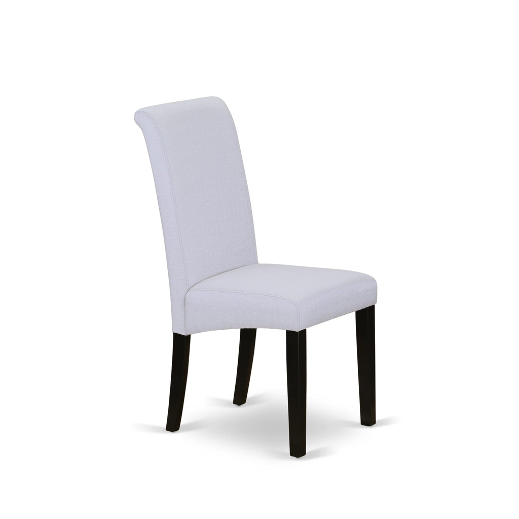 East West Furniture BAP1T05 Barry Parsons Dining Chairs - Grey Linen Fabric Padded Chairs