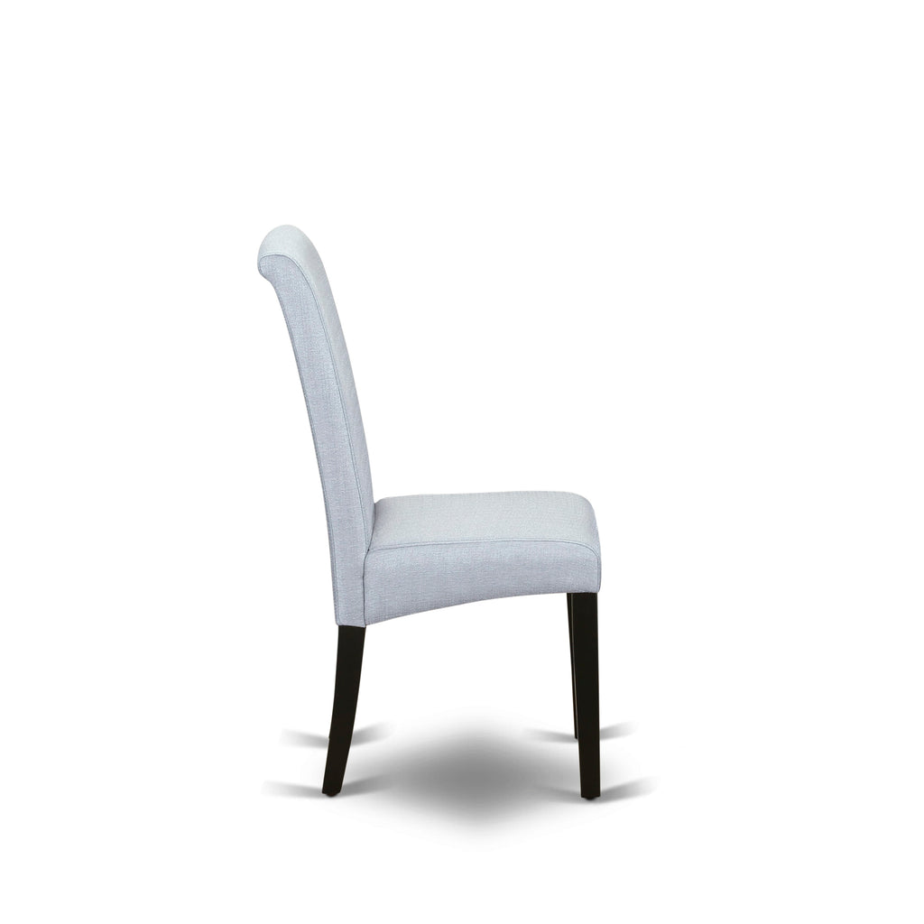 East West Furniture BAP1T05 Barry Parsons Dining Chairs - Grey Linen Fabric Padded Chairs