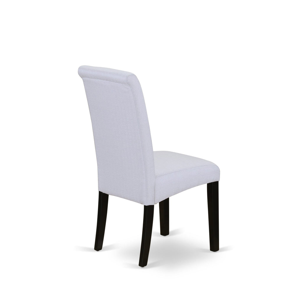East West Furniture BAP1T05 Barry Parsons Dining Chairs - Grey Linen Fabric Padded Chairs