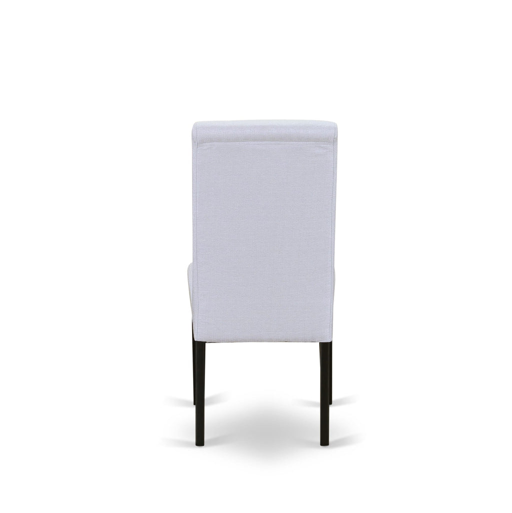 East West Furniture BAP1T05 Barry Parsons Dining Chairs - Grey Linen Fabric Padded Chairs