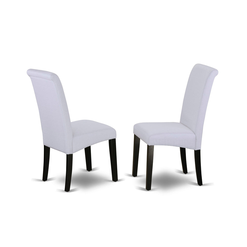 East West Furniture BAP1T05 Barry Parsons Dining Chairs - Grey Linen Fabric Padded Chairs