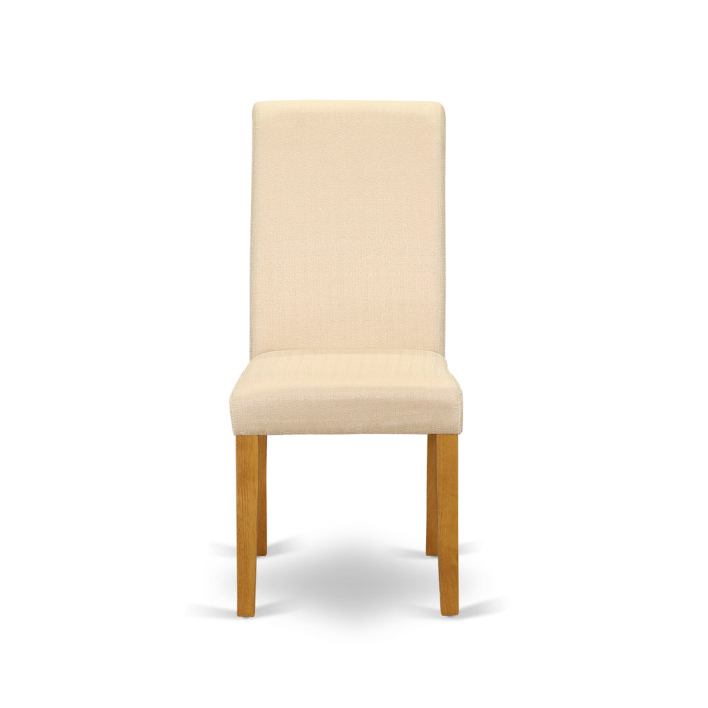East West Furniture BAP4T02 Barry Parson Kitchen Chairs - Light Beige Linen Fabric Padded Dining Chairs