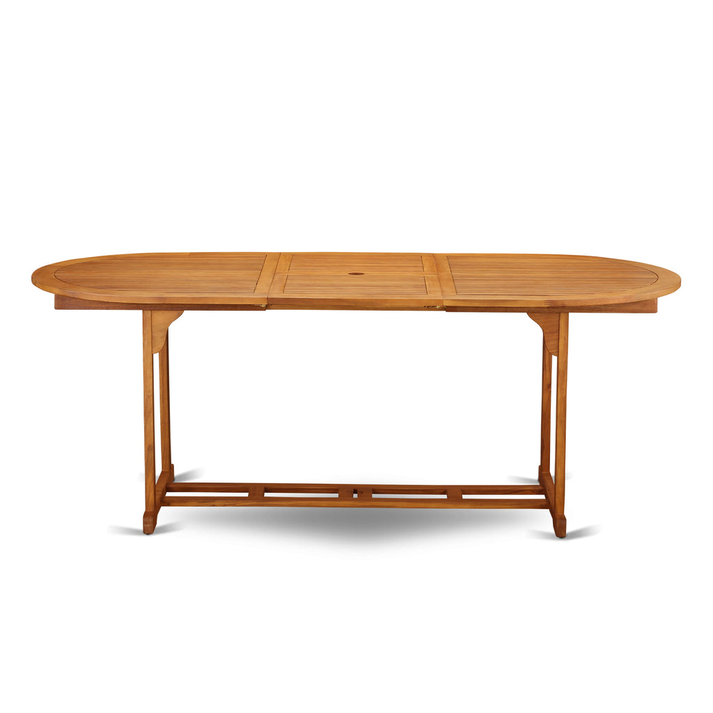 East West Furniture BBSTXNA Beasley Patio Dining Table Outdoor  Oval Acacia Wood Table