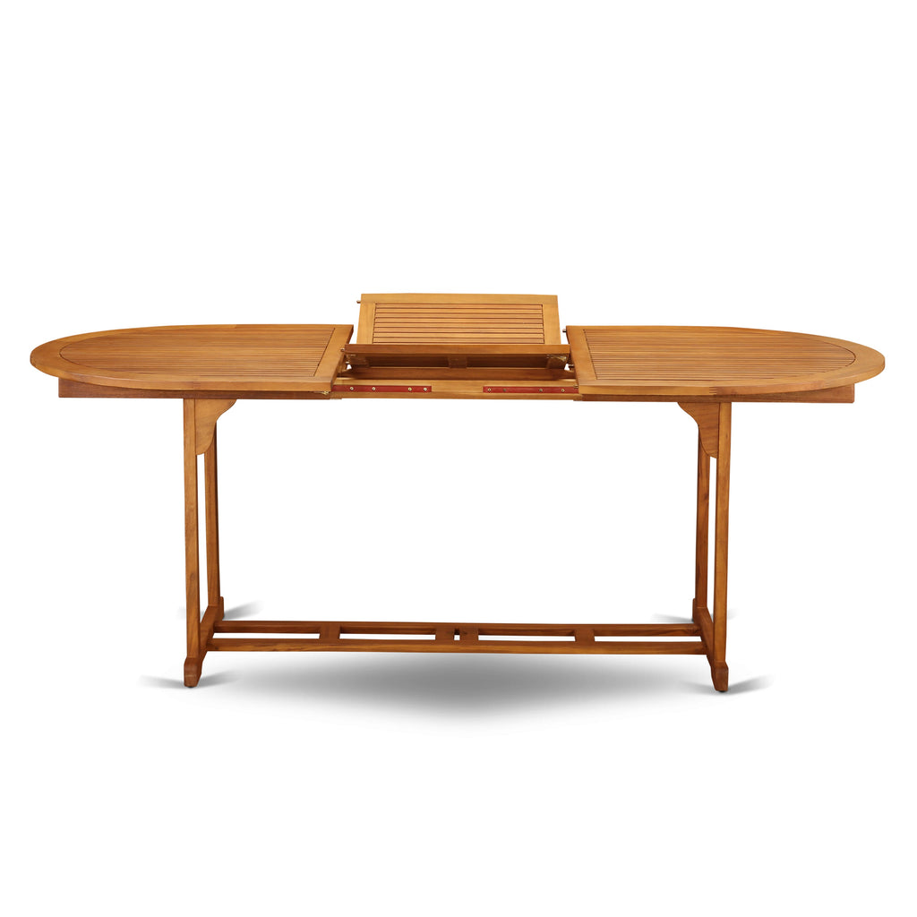 East West Furniture BBSTXNA Beasley Patio Dining Table Outdoor  Oval Acacia Wood Table
