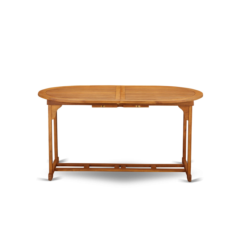 East West Furniture BBSTXNA Beasley Patio Dining Table Outdoor  Oval Acacia Wood Table