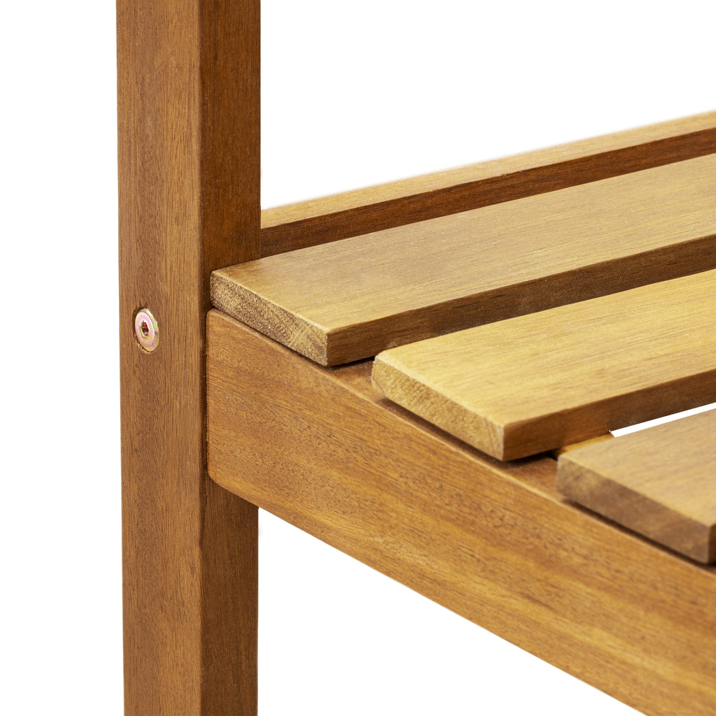 East West Furniture BBTB0NA Belmont Bench without Cushion made of Acacia wood in Natural Oil finish