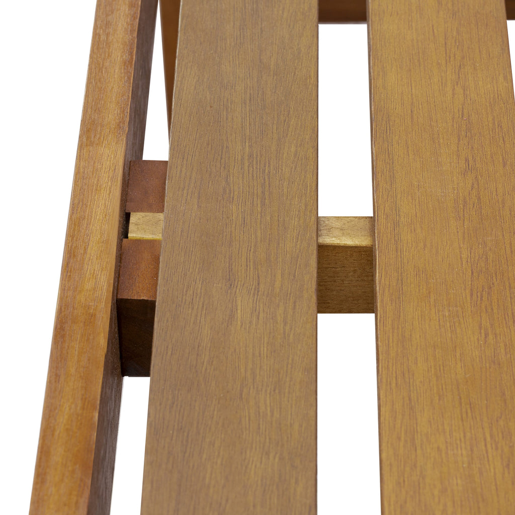 East West Furniture BBTB0NA Belmont Bench without Cushion made of Acacia wood in Natural Oil finish