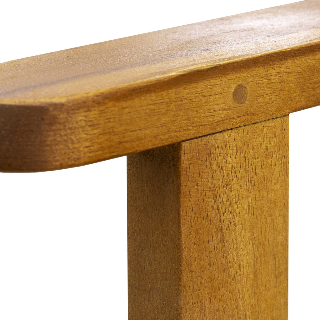 East West Furniture BBTB0NA Belmont Bench without Cushion made of Acacia wood in Natural Oil finish