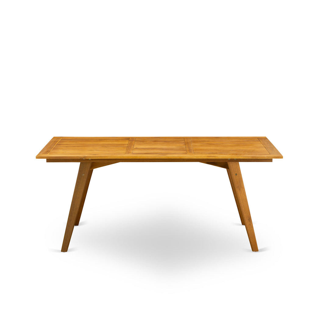East West Furniture BDETRNA Denison Regular Height Table  - a Rectangle Acacia Wood Table