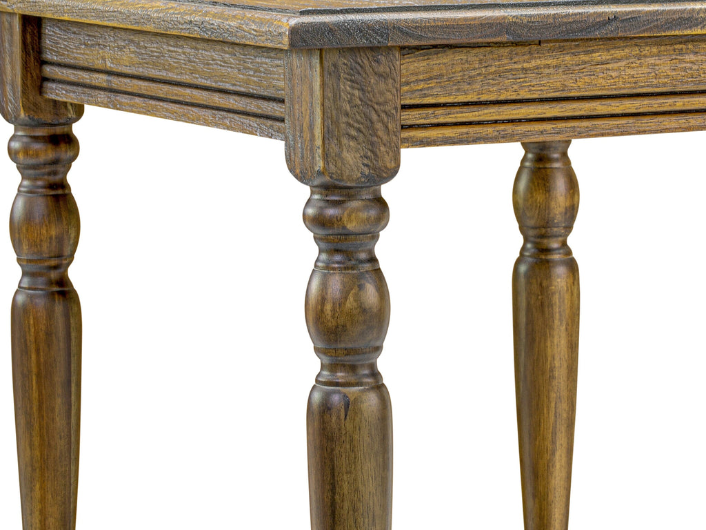 East West Furniture BF-07-ET Wood End Table with Open Storage Shelf - Modern Nightstand for Small Spaces, Stable and Sturdy Constructed - Distressed Jacobean Finish