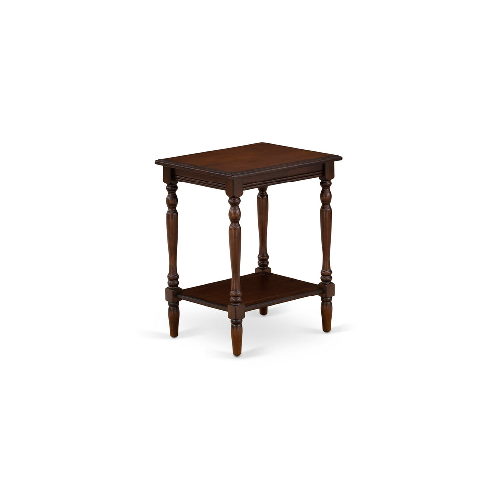 East West Furniture BF-0M-ET Night stand for Bedroom with Open Storage Shelf - Wood Side Table for Small Spaces, Stable and durable Constructed - Antique Mahogany Finish