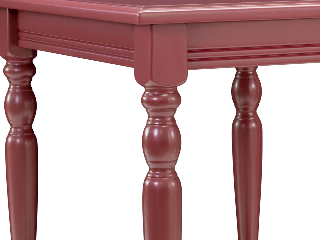 East West Furniture BF-13-ET Modern End Table with Open Storage Shelf - Wood Nightstand for Small Spaces, Stable and Sturdy Constructed - Burgundy Finish