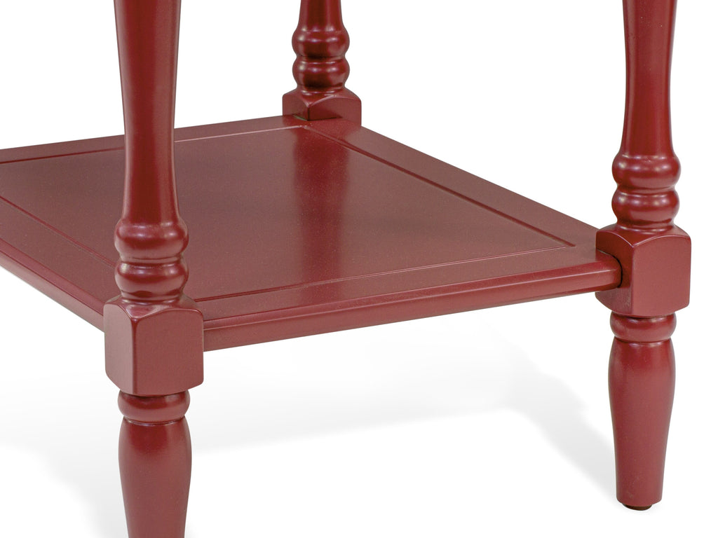 East West Furniture BF-13-ET Modern End Table with Open Storage Shelf - Wood Nightstand for Small Spaces, Stable and Sturdy Constructed - Burgundy Finish