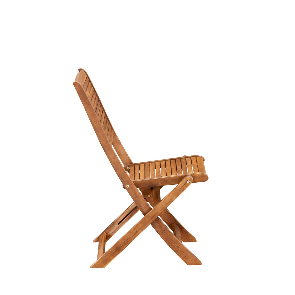 East West Furniture DEFM7CWNA 7 Piece Patio Dining Set Consist of a Rectangle Outdoor Acacia wood Table and 6 Folding Side Chairs, 40x72 Inch, Natural Oil