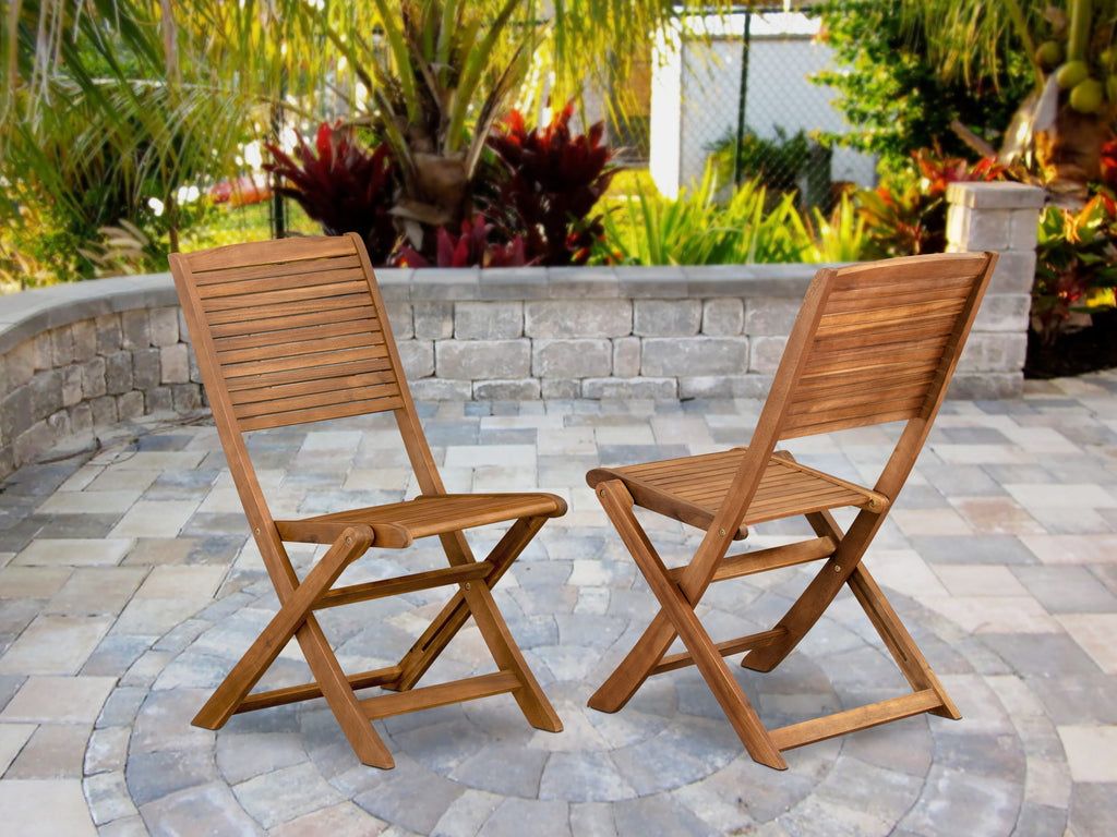 East West Furniture DEFM9CWNA 9 Piece Patio Garden Table Set Includes a Rectangle Outdoor Acacia wood Dining Table and 8 Folding Side Chairs, 40x72 Inch, Natural Oil