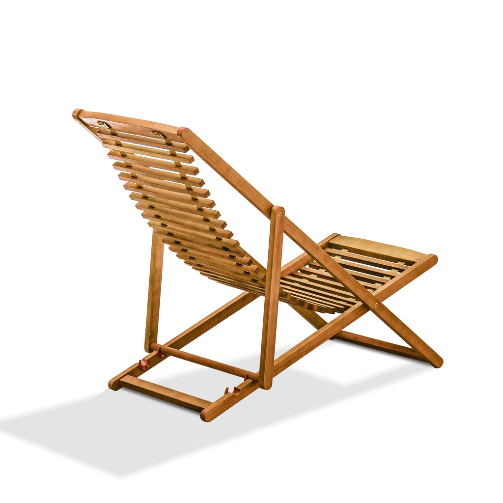 East West Furniture BJPCLNE Outdoor Patio Garden Wooden Camping Chairs - Beacher Jasper Relax Patio Chairs Set of 2 - Natural Oil Finish