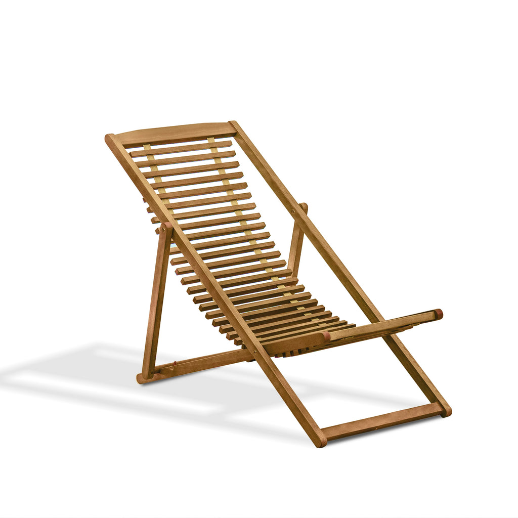 East West Furniture BJPCLNE Outdoor Patio Garden Wooden Camping Chairs - Beacher Jasper Relax Patio Chairs Set of 2 - Natural Oil Finish