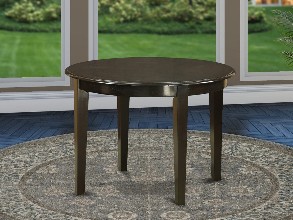 East West Furniture BOT-CAP-T Boston Round Modern Dining Table for Small Spaces