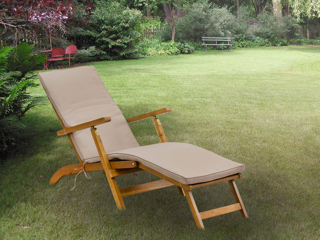 East West Furniture BSLCDNA Outdoor Patio Garden Summing Pool Beach Lounge Chairs - Salinas Deck Lounger Chairs Set of 2 - Natural Oil Finish