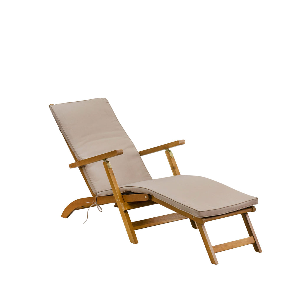 East West Furniture BSLCDNA Outdoor Patio Garden Summing Pool Beach Lounge Chairs - Salinas Deck Lounger Chairs Set of 2 - Natural Oil Finish