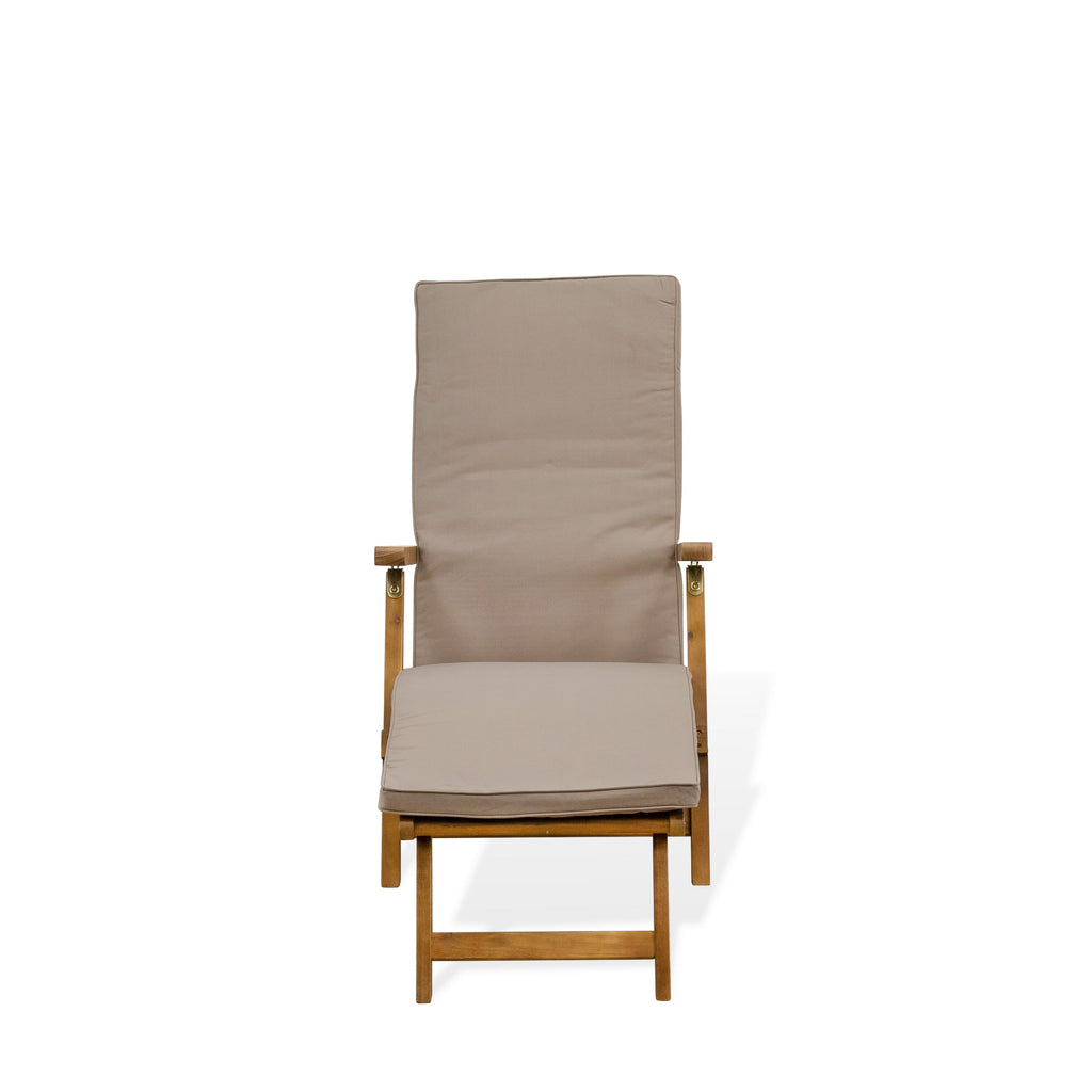 East West Furniture BSLCDNA Outdoor Patio Garden Summing Pool Beach Lounge Chairs - Salinas Deck Lounger Chairs Set of 2 - Natural Oil Finish