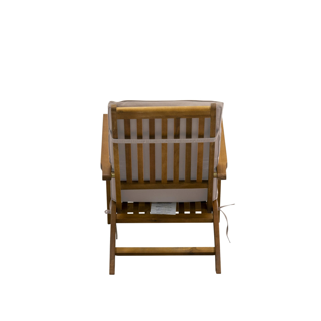 East West Furniture BSLCDNA Outdoor Patio Garden Summing Pool Beach Lounge Chairs - Salinas Deck Lounger Chairs Set of 2 - Natural Oil Finish