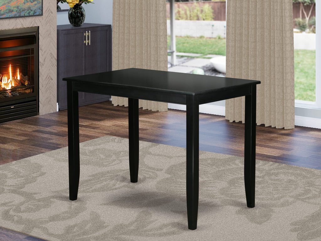 East West Furniture BUT-BLK-T Buckland Rectangle Counter Height Table for Small Spaces