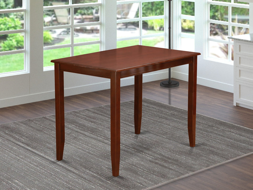 East West Furniture BUT-MAH-T Buckland Rectangle Counter Height Dining Table for Small Spaces