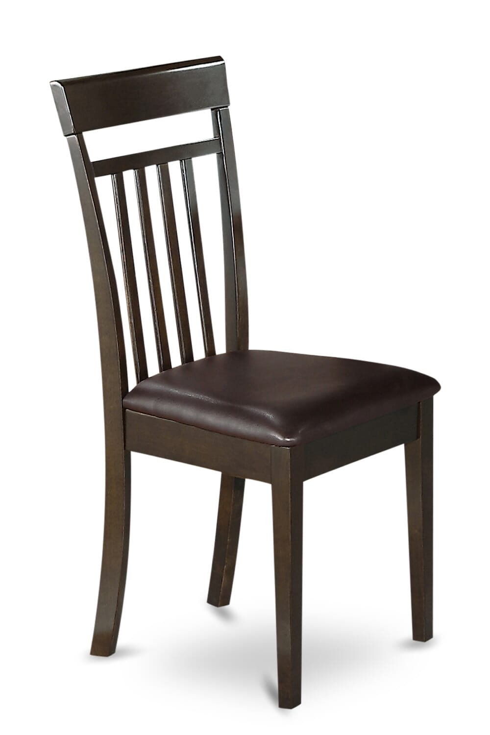 East West Furniture CAC-CAP-LC Capri  Kitchen Dining Chairs - Faux Leather Upholstered Wooden Chairs