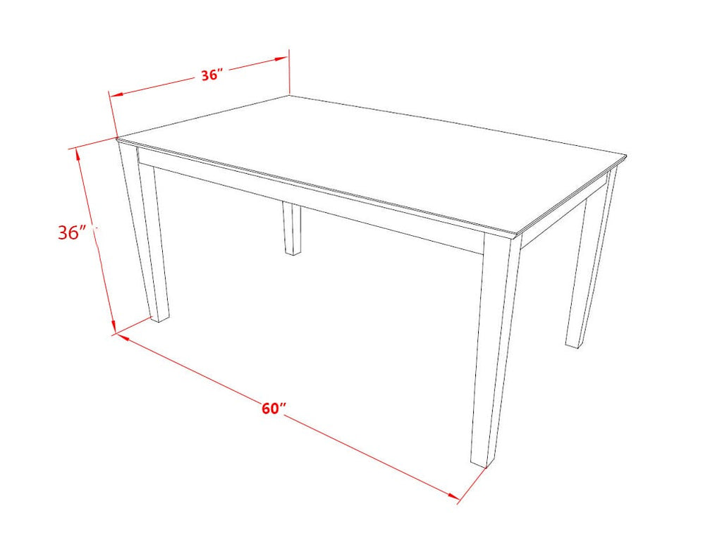 East West Furniture CAT-OAK-H Capri  Bar Height Counter Table - a Rectangle Dinner Table Top with Sturdy Legs