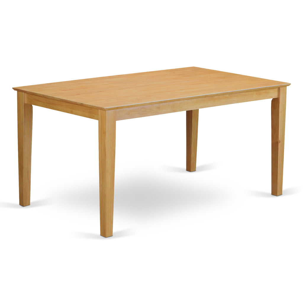 East West Furniture CAT-OAK-S Capri  Kitchen Table - a Rectangle Dining Table Top with Sturdy Legs