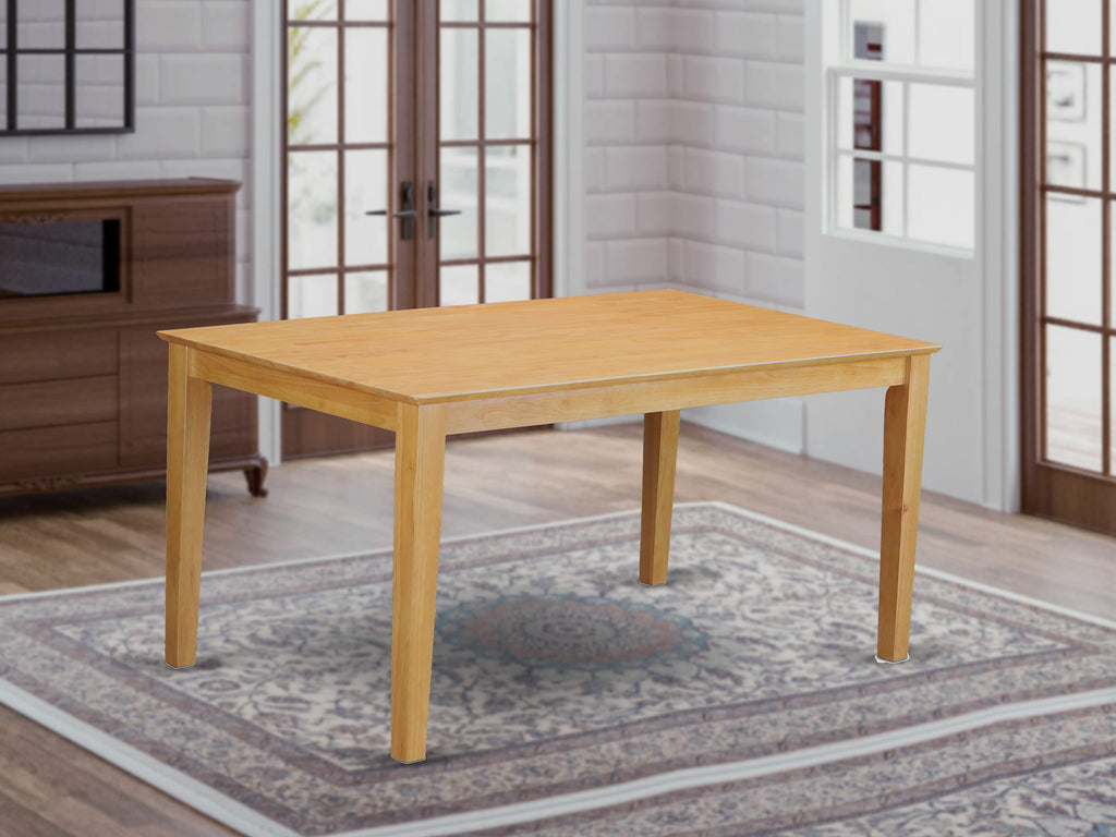East West Furniture CAT-OAK-S Capri  Kitchen Table - a Rectangle Dining Table Top with Sturdy Legs