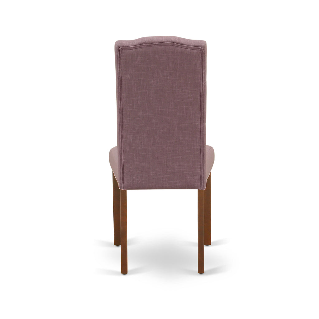 East West Furniture CEP3T10 Celina Parson Kitchen Chairs - Button Tufted Dahlia Linen Fabric Upholstered Dining Chairs